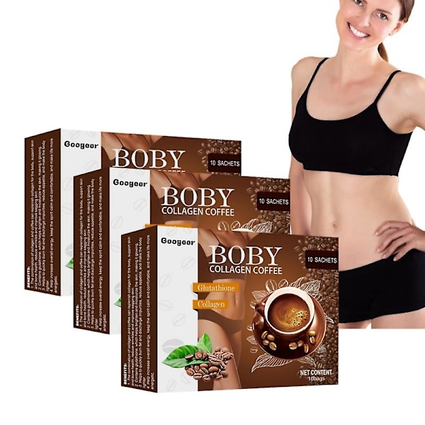 3boxes Bloom Collagen Kaffe Filippinerne, Bloom Collagen Kaffepakker, Ren Økologisk Kaffe Collagen til Kvinder og Mænd