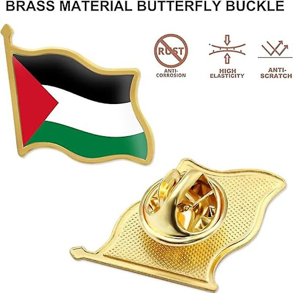 3 kpl Palestiinan lippupinssiä rintamerkkejä Palestiinan liput rintamerkit Palestiinan kansallispäivän koristeet laukkuun vaatteisiin