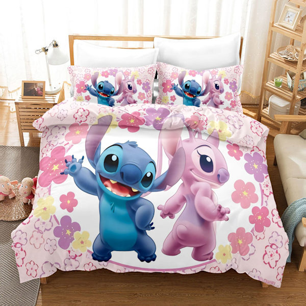 Piirretty Stitch-sarjan peittosetti, kolme osaa Stitch-19 140*210 three-piece set