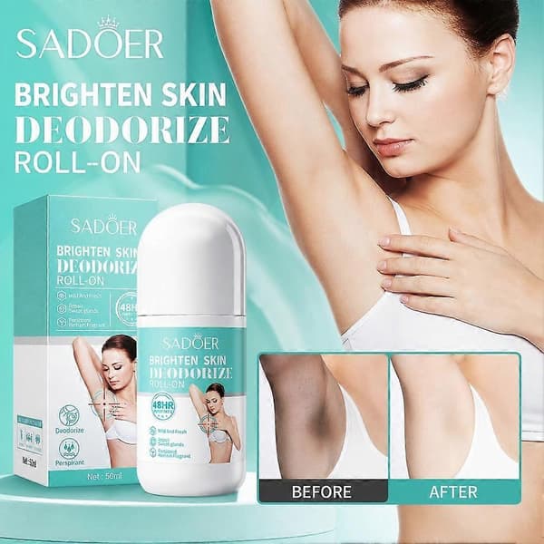 SADOER Deodorant Roll On - 48 timmars luktskydd med skonsam vård och svettkontroll