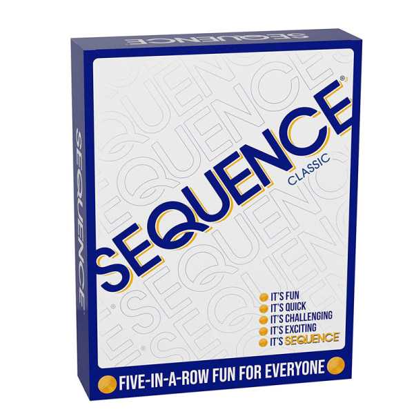 Engelsk version af SEQUENCE spil Sequence labyrint fancy backgammon brætspil kort fest afslappet spil skak