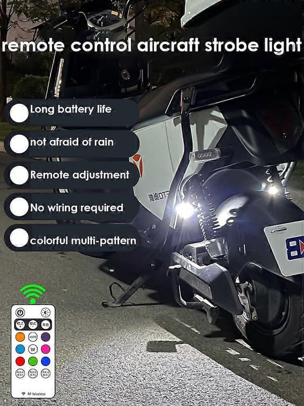 Flygplans LED-strobbeljus Motorcykel Magnetisk Kollisionsskydd