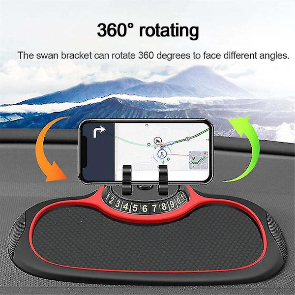 1/2/3stk Multifunktionel Anti-slip Måtte Auto Telefonholder, Anti-Skid Bil Dashboard Sticky Pad -GSL 2pcs