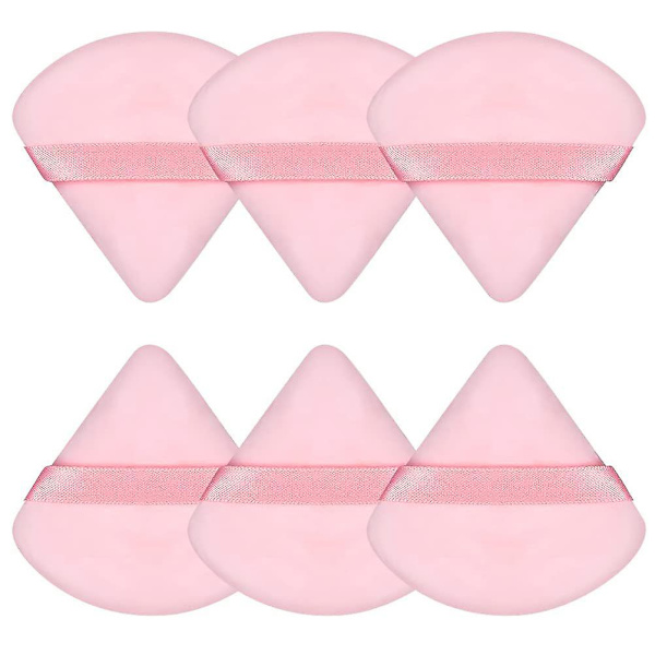 6 kappaletta kolmion muotoista puuteripuffia kotelolla Pehmeät meikkipuuteripuffit kasvoille Puuterin kiinnityspuuteri Kosmeettinen meikkivoide Sekoitussieni Kauneusmeikki color