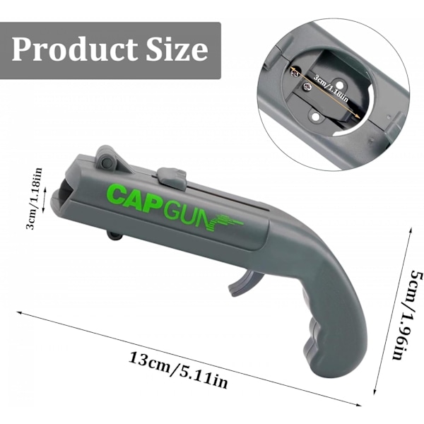Flaskeåpner Cap Gun Ølflaskeåpner Shooter - Flaskeleketøy for barfester og skytespill, skyter flaskehetter over 5 meter  ZD Q black