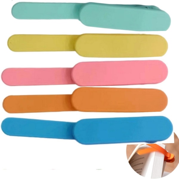 Smart Bogmærke, Bogmærker til Læsning, Silikon Bog Holder Tilbehør Fleksible Sideskift Unikt Design til Læseelsker 5 colors