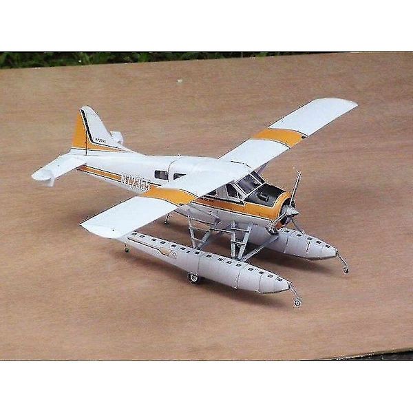 DIY 1:32 45cm DHC 2 Beaver Sjöflygplan Montera Handarbete 3D Pusselspel Barnleksak | flygplan Pappersmodell