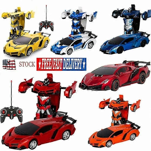 1/2 kpl Kaukosäätimellä Ohjattava RC-Auto Muuntautuva Robotti Urheiluajoneuvo Malli Robotti Lelut Hieno Muodonmuutos style a 2pcs