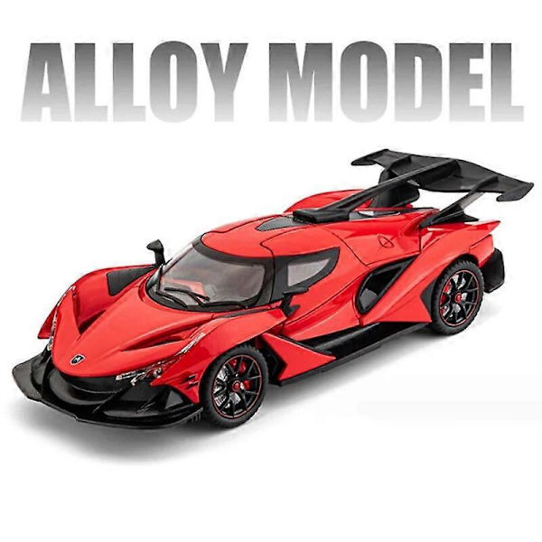 1:24 Apollo IE Intensa Emozione Legering Sportsvogn Model Diecast Metal Racing Superbil Model Simuleret Lyd Lys Børns Legetøj Gave ie red