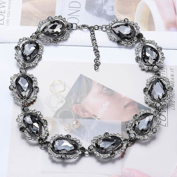 Luksusllinen Punainen Suuri Lasikristalli Choker-Kaulakorut Ripukset Naisten Korut S