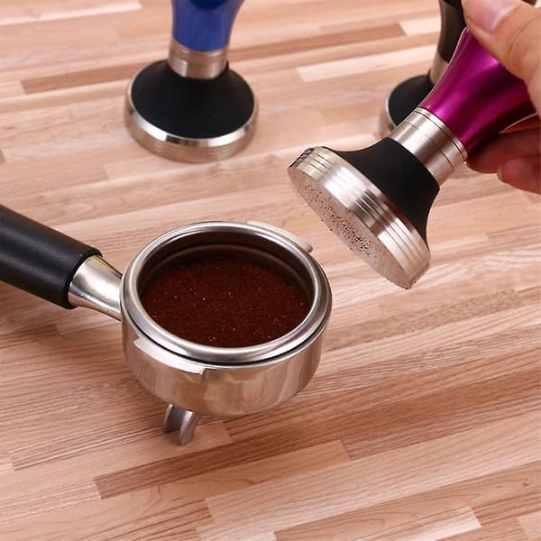 Kaffe Tamper Rustfrit Espresso Kaffe Tamper Barista Tamper Espresso Hånd Tamper Stål(sort)