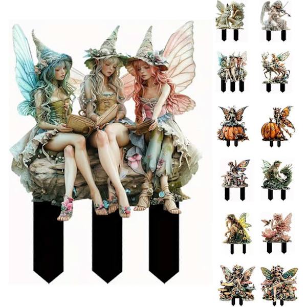 Boheme Fe-Potte Dekoration, 2D Fe-Have Plante Tilbehør, Fe-Have Figurer til Potteplanter og Havehave Græs Dcor k6