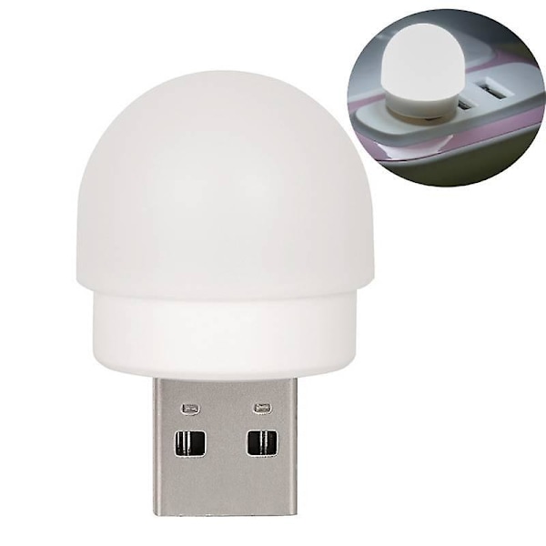USB LED Pære 3W Bærbar LED Lampe 5V Boglys Energibesparende Nødlampe Udendørs Campinglys Indendørs Læselys 03 white