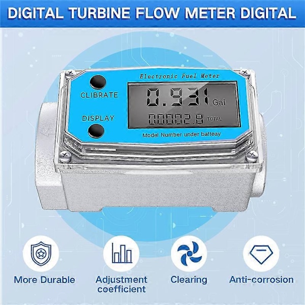 Digital turbinvattenflödesmätare med digital LCD-display