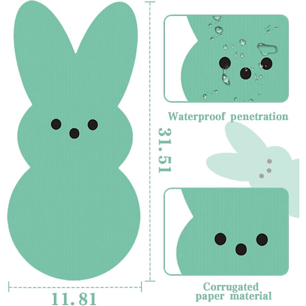 Pääsiäispupun Pihapylväät - Pääsiäisen Pihamerkit Pupun Puutarhakoristeet Pylväillä - Pääsiäispupun Merkit Koristeeksi Puutarhaan Terassille Nurmikolle green