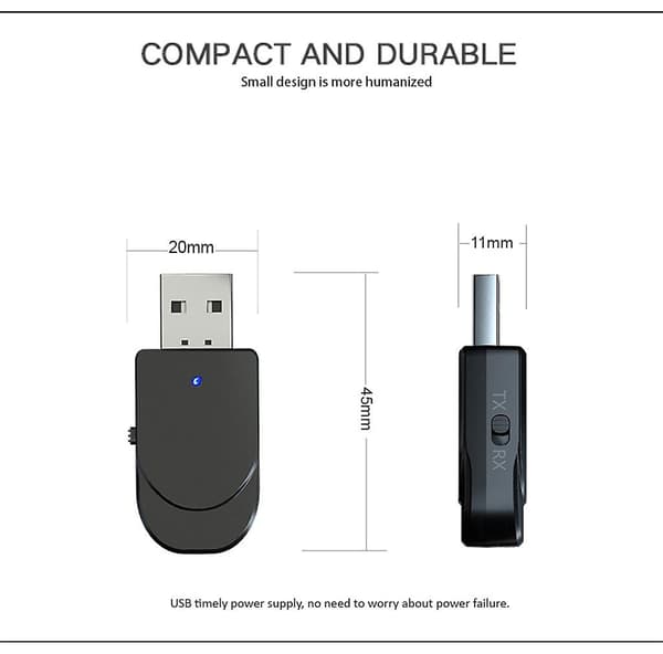 Klareringssalg Usb Bluetooth-mottaker 3.5 Lyd Sender Adapter for TV/PC Hodetelefoner Høyttaler