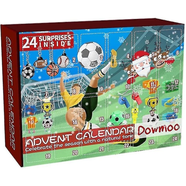 2022 Adventskalender Fodboldsæt til børn og voksne Jul 24 dages nedtællingskalender Dame- og pigegaver Køkkentimer Vind Up Vintage_za