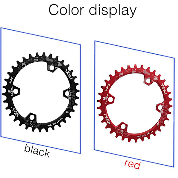 Cykelkedjekrans med positiva och negativa tänder, 30T/32T/34T/36T/38T 32t disc