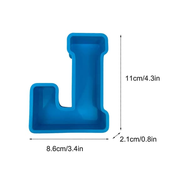 Bokstavkake Bakeform Engelsk Bokstav Silikonform 3D Bokstav l