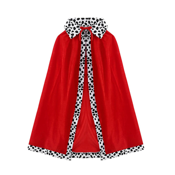 Voksen/barn Størrelse Rød Konge/dronning Kappe Mardi Gras Kappe Kostume Tilbehør red