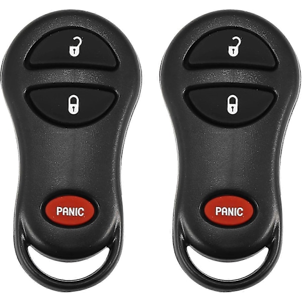 2 stk. 315mhz Gq43vt9t Udskiftningsnøglefri Adgang Fjernbetjening Bilnøgle Fob Til Jeep Cherokee 1999-2001 Til Jeep Grand Cherokee 1999-2004 3 Knapper