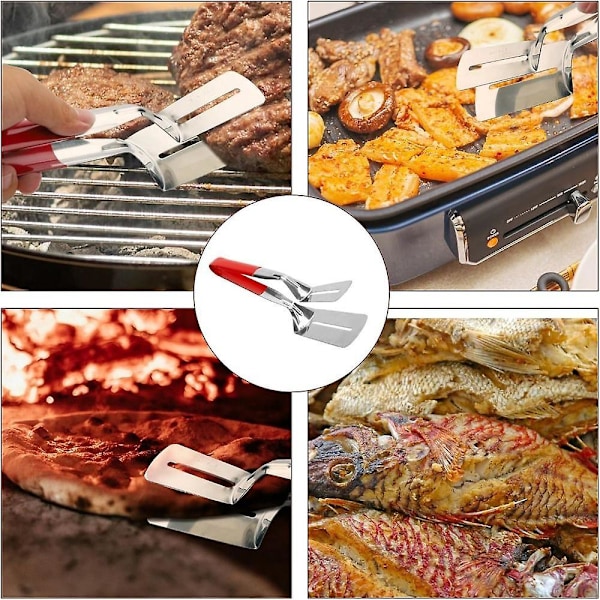 Ruostumattomasta Teräksestä Valmistettu Pihtiviilto BBQ-Ruokaa Leivän Lihan Kiinnitys Pihdit Keittiön Ruokailuväline thickened version