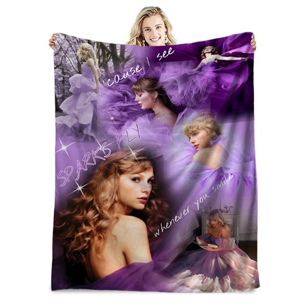Berömd sångare flanellfilt Taylor Swift presentfilt luftkonditioneringsfilt napfilt täcke kändisfilt 100*150cm
