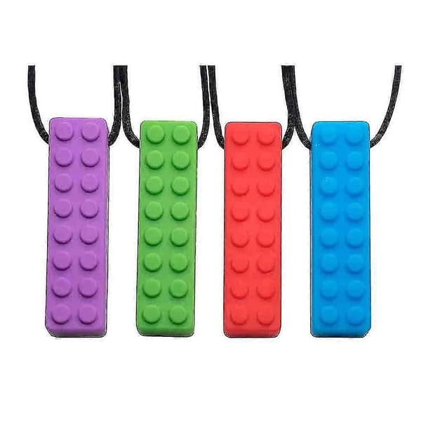 4-pack sensoriska tuggsmycken kompatibla med barn och småbarn med autism