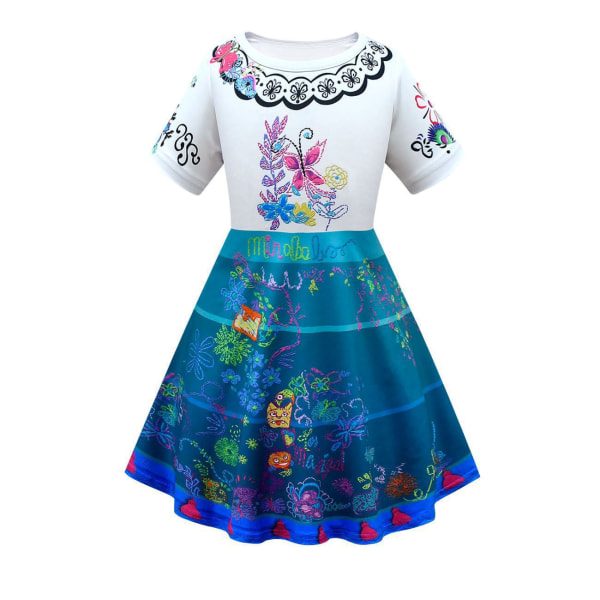 Lasten vaatteet Lasten mekko Magic Full House -sarja Purppura mekko Pöhöyvä lasten mekkohame 100cm