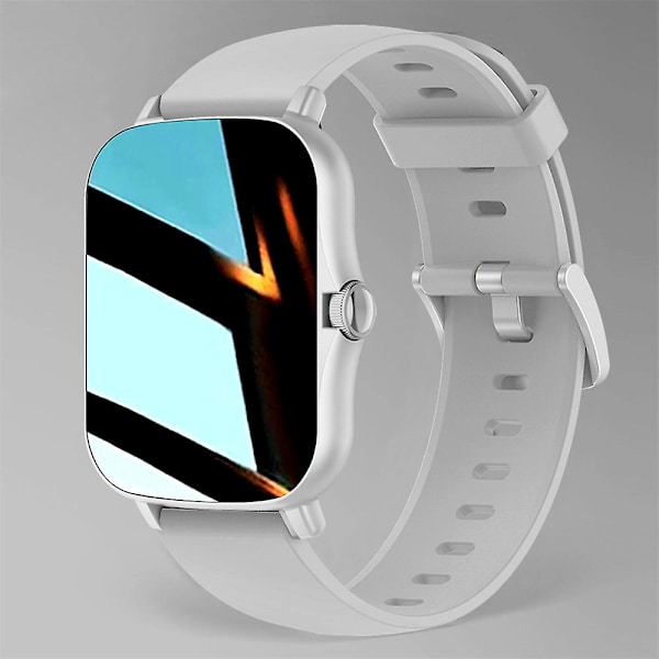 Smartwatch Android 1.44'' Färgskärm Bluetooth Samtal Kvinnor Män Unisex grey silicone strap
