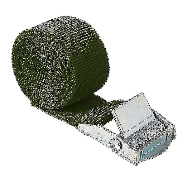 10 stk 1m X 25mm Cam Buckle Tie-down Bil Bagasje Lastestropp -GSL army green