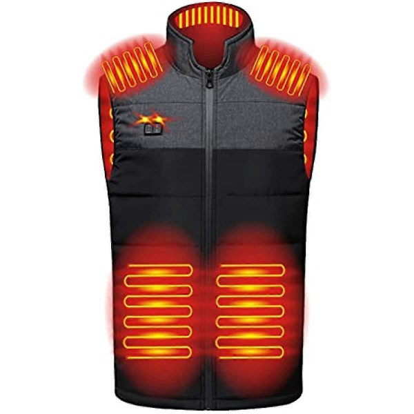 Rikay Elektrisk Uppvärmd Väst För Dam Herrar Tvättbar Usb Laddningsbar Uppvärmd Väst Vinter Kroppsvärmare Jacka Gilet Kappa Ytterkläder Dragkedja Fickor Sl 3xl