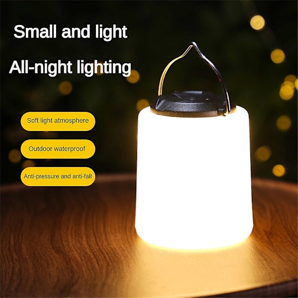 LED Campinglys USB Ladbar Teltet Lanterne Nattlampe Utendørs Fiskefest columnar 2600 mah