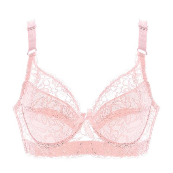 Snygg Push-up BH för Kvinnor, Spets BH, Sexig Lingerie, Stöd BH AA A B C D light pink 80abcd