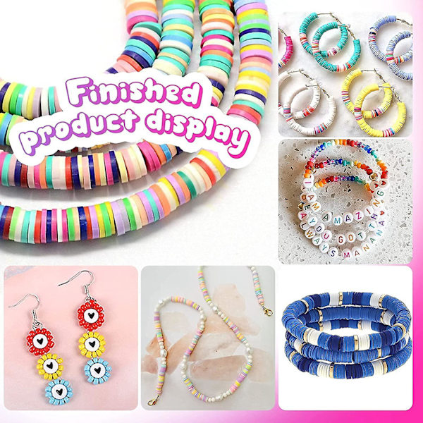 25 000 Glassperler, Leirperler, Kjedeperler, Perlesett for Smykkeproduksjon, Alfabetiske Perleanheng