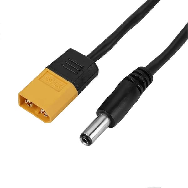 XT60 Han-stikkontakt til Han DC 5,5 x 2,5 mm DC5525 Strømkabel