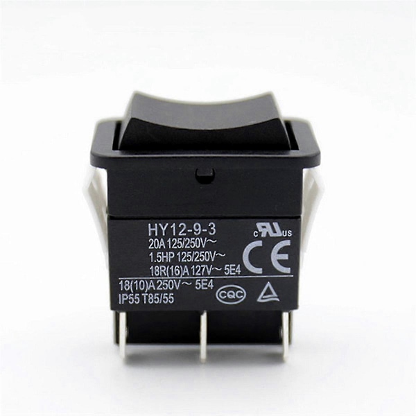 Vippekontakt, HY12-9-3 6-bens Industriel Elektrisk Vippekontakt 125V/250V Trykknap