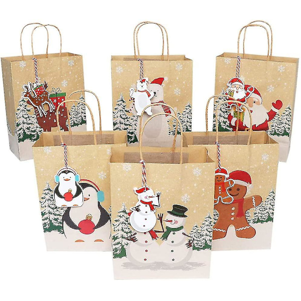 Christmas Gift Bags 24 Pieces Christmas Bags With 24 Christmas Labels And Red