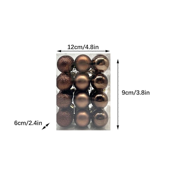 Julepynt 3cm Juletre L Kule Henge Hjem Fest Ornament Dekor b