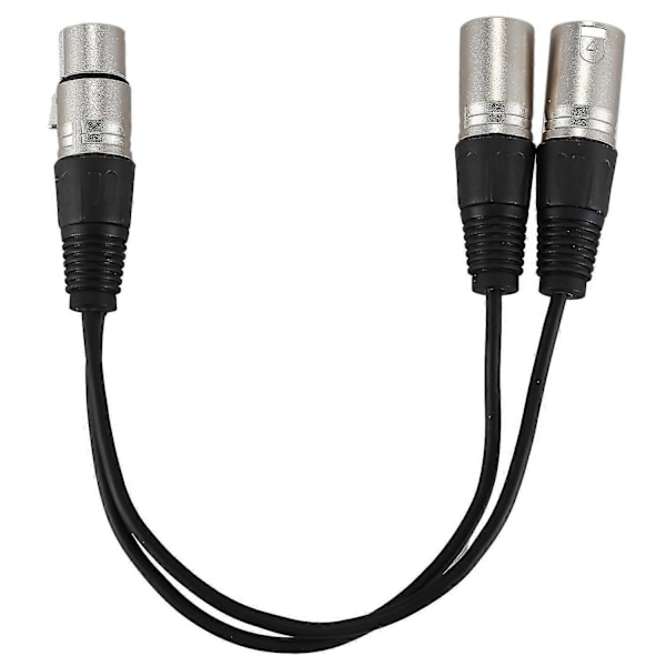 Ny 3-polig XLR-hona till dubbla 2-poliga hanar Y-splitterkabeladapter 1 fot sladd