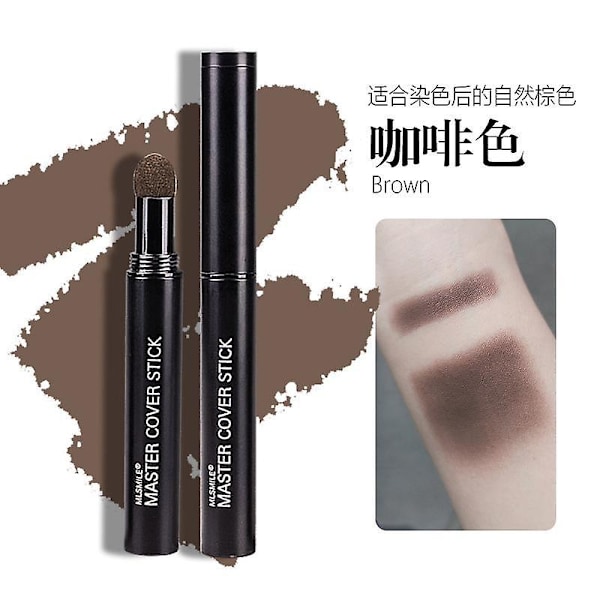 Hårlinje-Concealer Pen Hårskygge Stick Pudder Vannfast Kontroll Hårrotkant Svarte Øyenbryn Pudder Hårdeksel coffee color