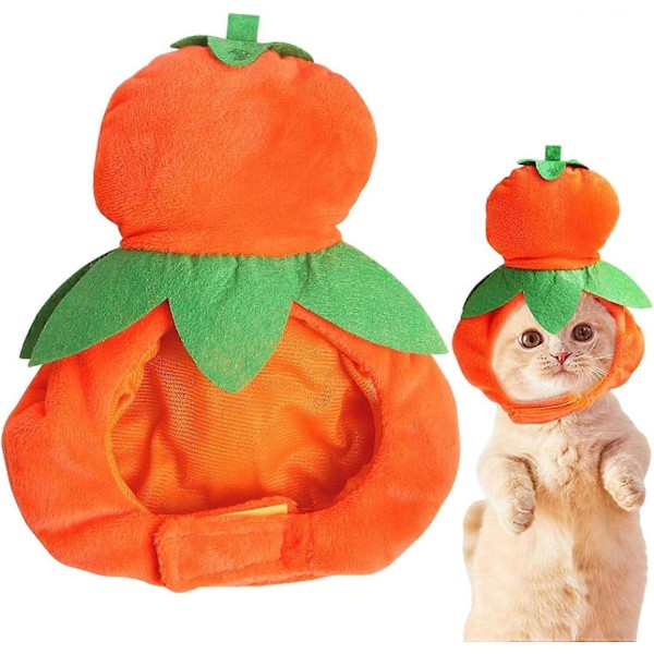 Katt Halloween-kostymer, Hund Squash-kostyme med magisk bånd - Søt kjæledyrhatt, myk gresskarhatt for festlige anledninger