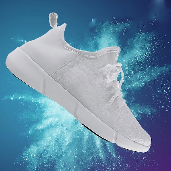 LED-sko med fiberoptisk lys - Lysende sneakers som lades opp - For jenter, gutter, menn og kvinner - Perfekt for fester 41