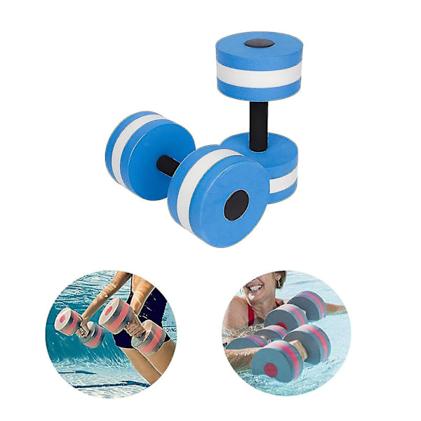 Svømmeflottører for voksne 1 par Aqua Fitness manualer skumblokker håndtak bassengmotstandstrening  b2 ZD sky blue