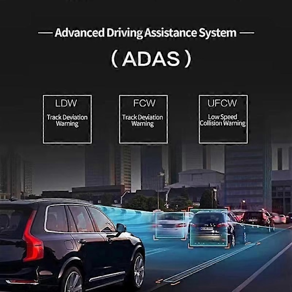 Bilkamera DVR Dash Cam Android USB-app ADAS HD-linskamera nattseende mini körinspelare 16g