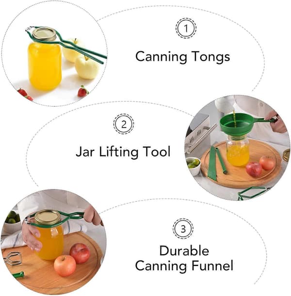 6-delars Konserveringsset i Rostfritt Stål, Konserveringstillbehör, Startpaket, Konserveringskit, Hemkonserveringstillbehör, Utrustning för Konserveringsgryta