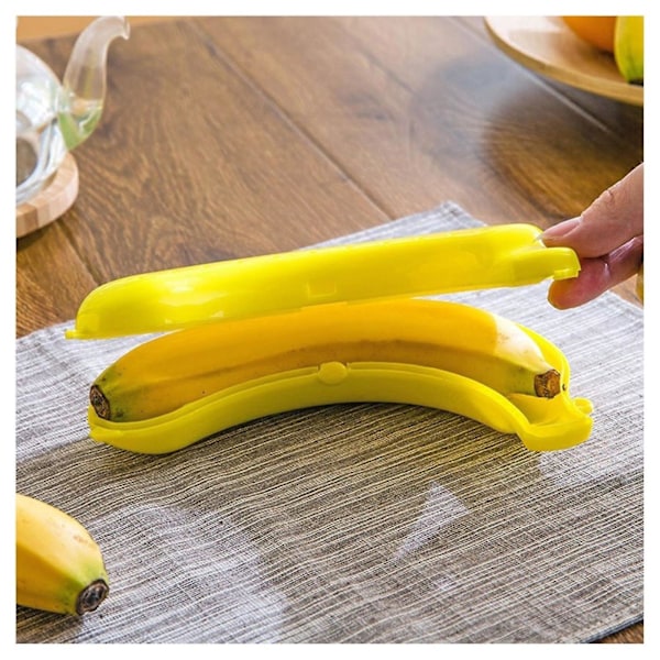 3 Bananlåda Bärbar Plast Banan Skyddande Behållare Förvaringslåda Stativ ZD W yellow