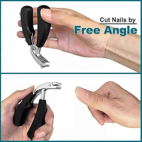Sherum Clipmaster Pro, Ergonomisk Vinklad Huvud Tjock Nagelklippare för Seniorer b