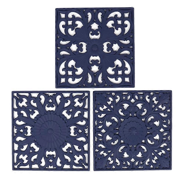 Anti-skåldingsputer Multifunksjonelle for varmeplater Varmebestandig silikonmateriale blue