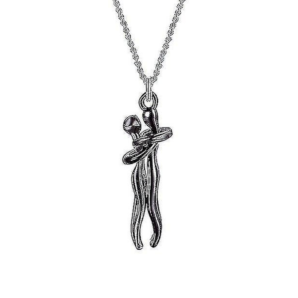 Pariskaulakoru, jossa on halausriipus, korut, yksinkertainen ja tyylikäs solisluuketju black silver